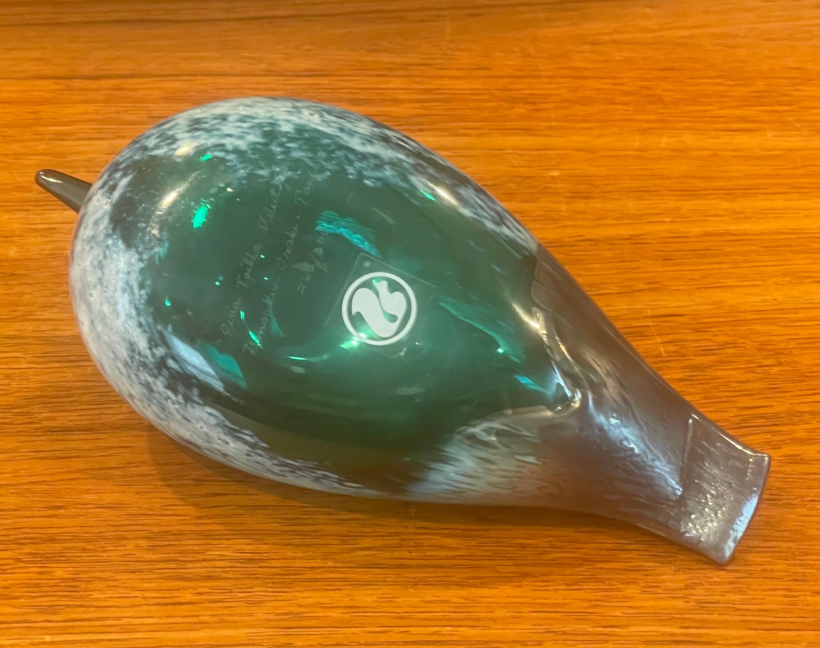 Limited Edition Art Glass Bird Sculpture by Oiva Toikka / Nuutajarvi of Finland For Sale 2