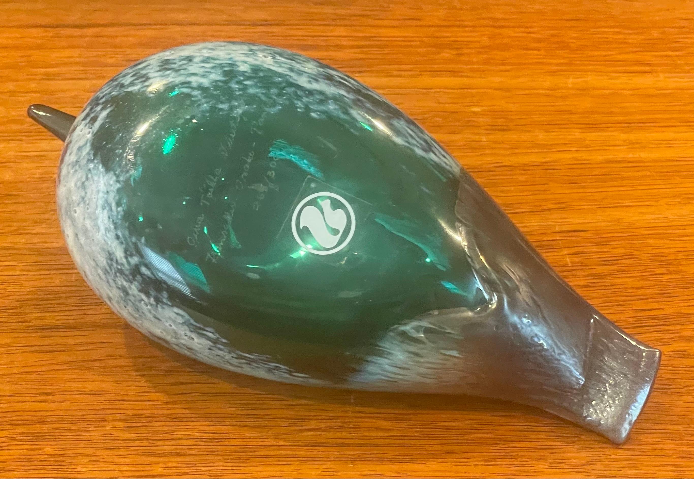 Limited Edition Art Glass Bird Sculpture by Oiva Toikka / Nuutajarvi of Finland For Sale 3