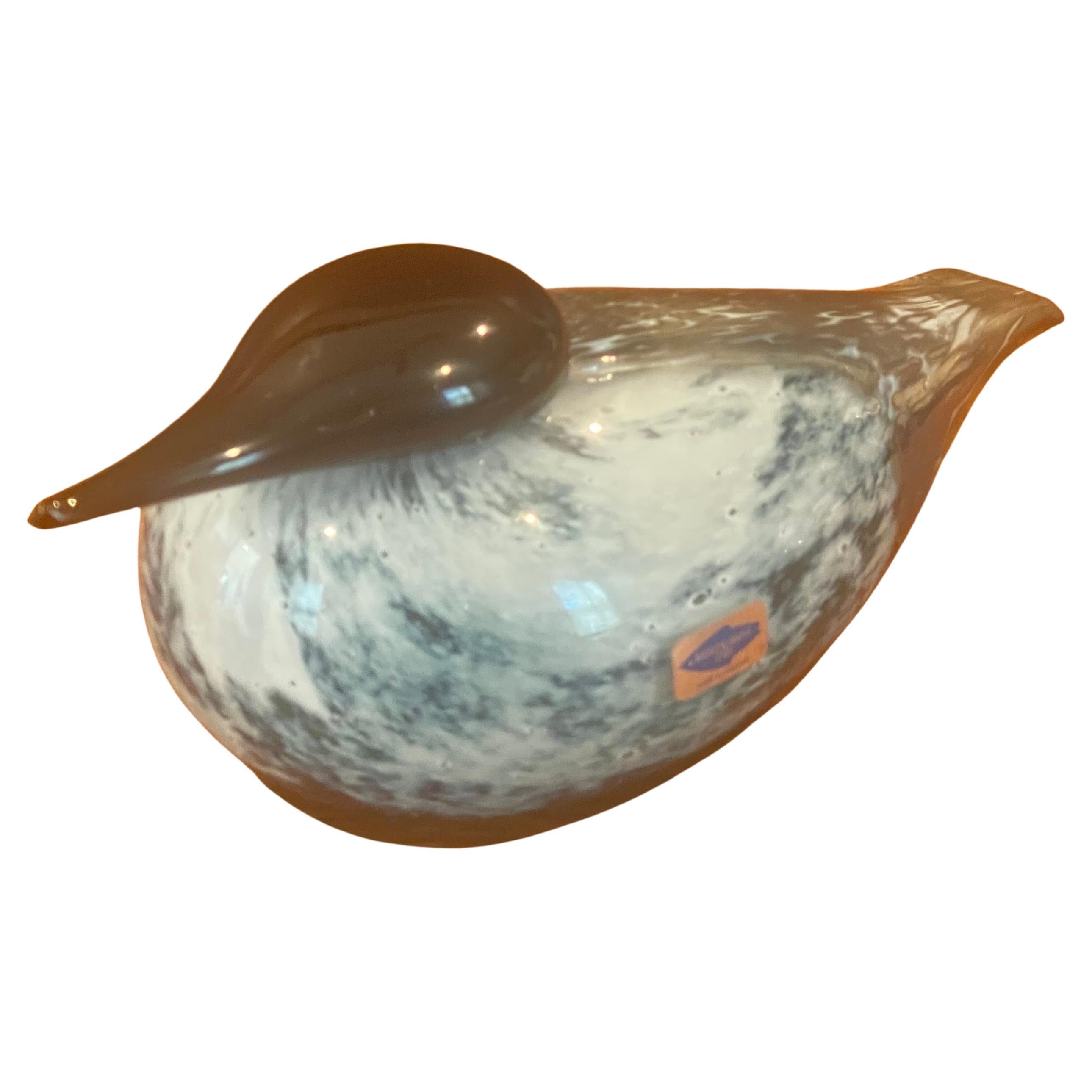 Limited Edition Art Glass Bird Sculpture by Oiva Toikka / Nuutajarvi of Finland For Sale 6