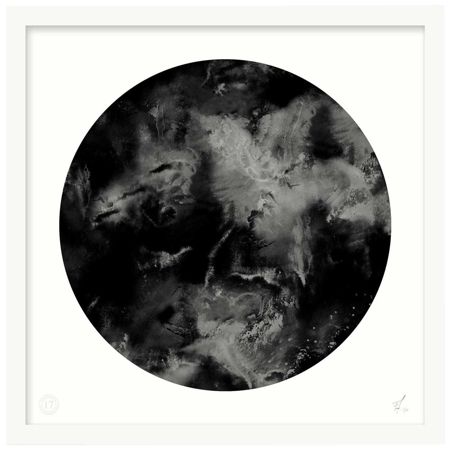 Limited Edition Art Print by 17 Patterns, Cloudbusting Circle Black For Sale