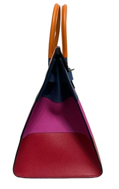 Limited Edition As New Hermes Birkin 35 Sellier Sunrise Epsom Leather