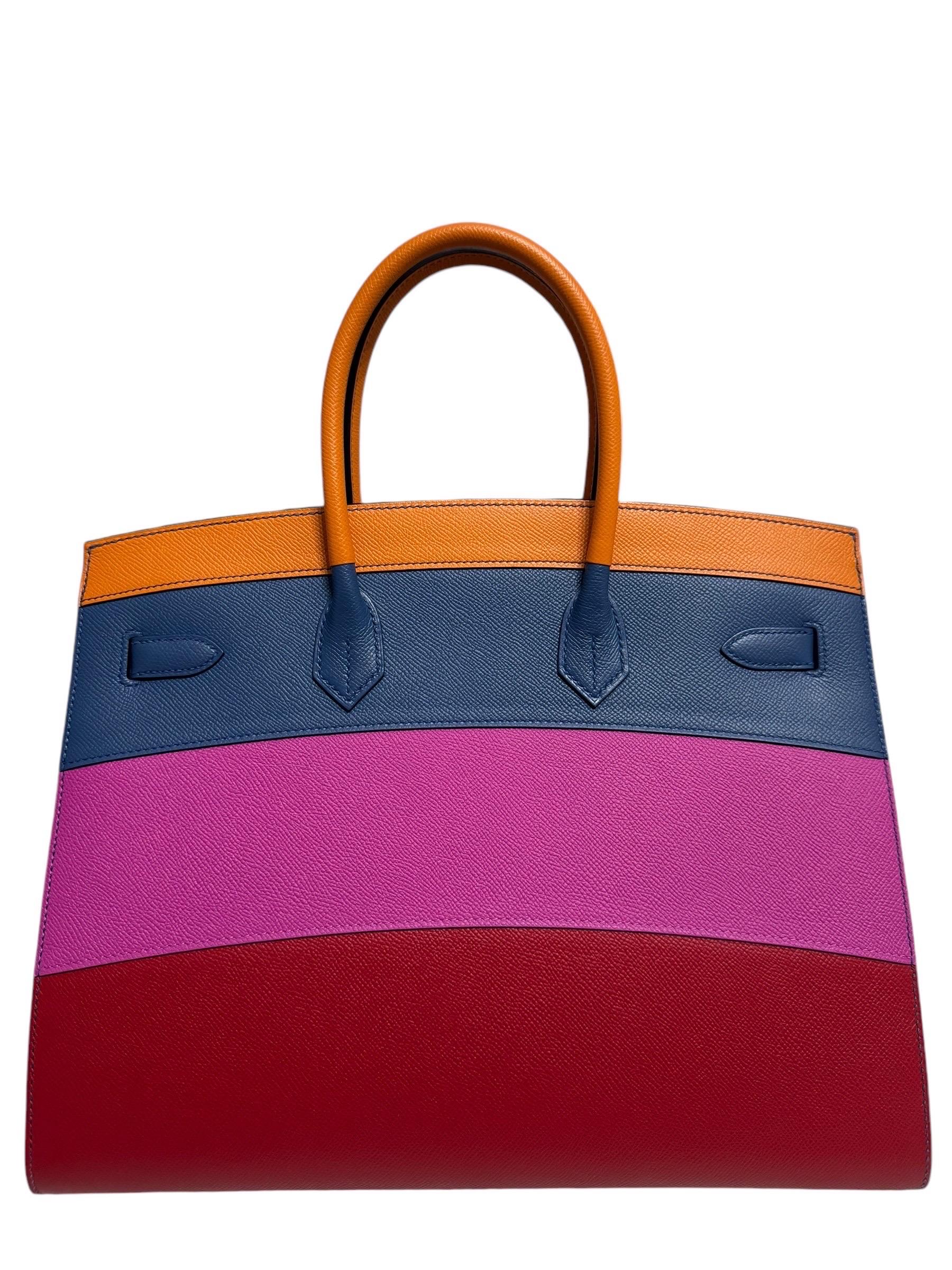 Women's or Men's Limited Edition As New Hermes Birkin 35 Sellier Sunrise Epsom Leather