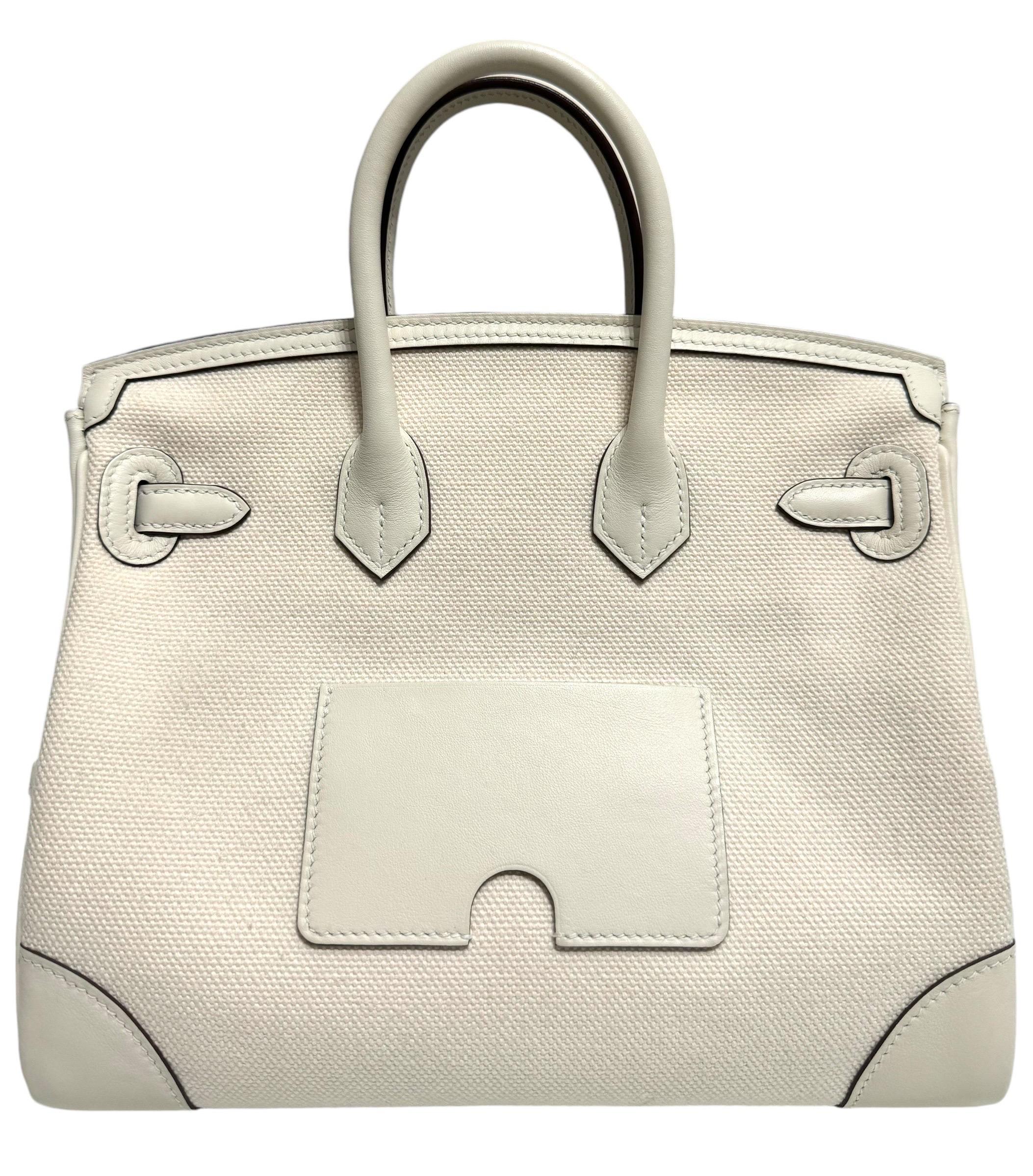 Beige Limited Edition As New Hermes Birkin Cargo 25 Nata Swift Leather