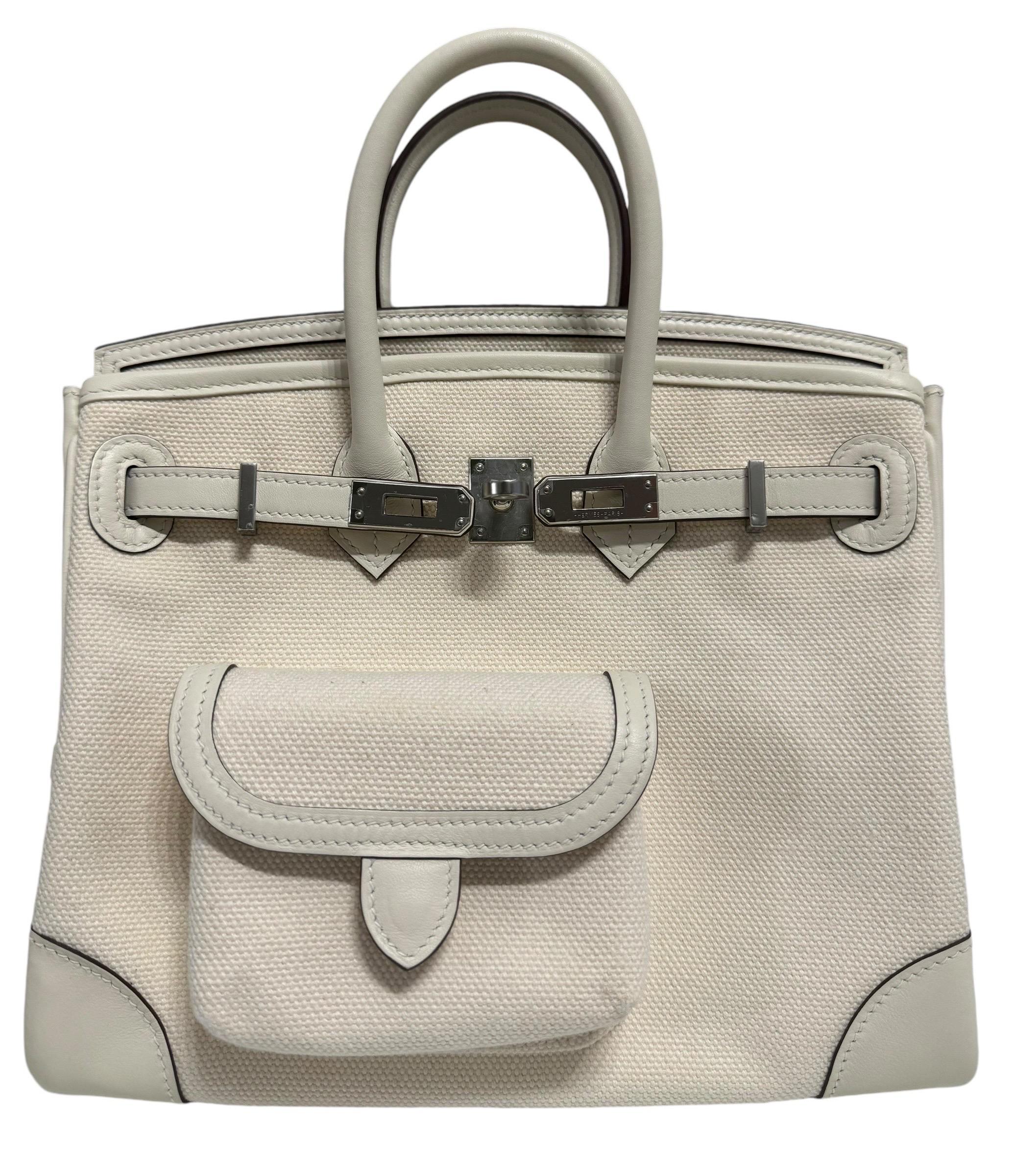 Limited Edition As New Hermes Birkin Cargo 25 Nata Swift Leather 2
