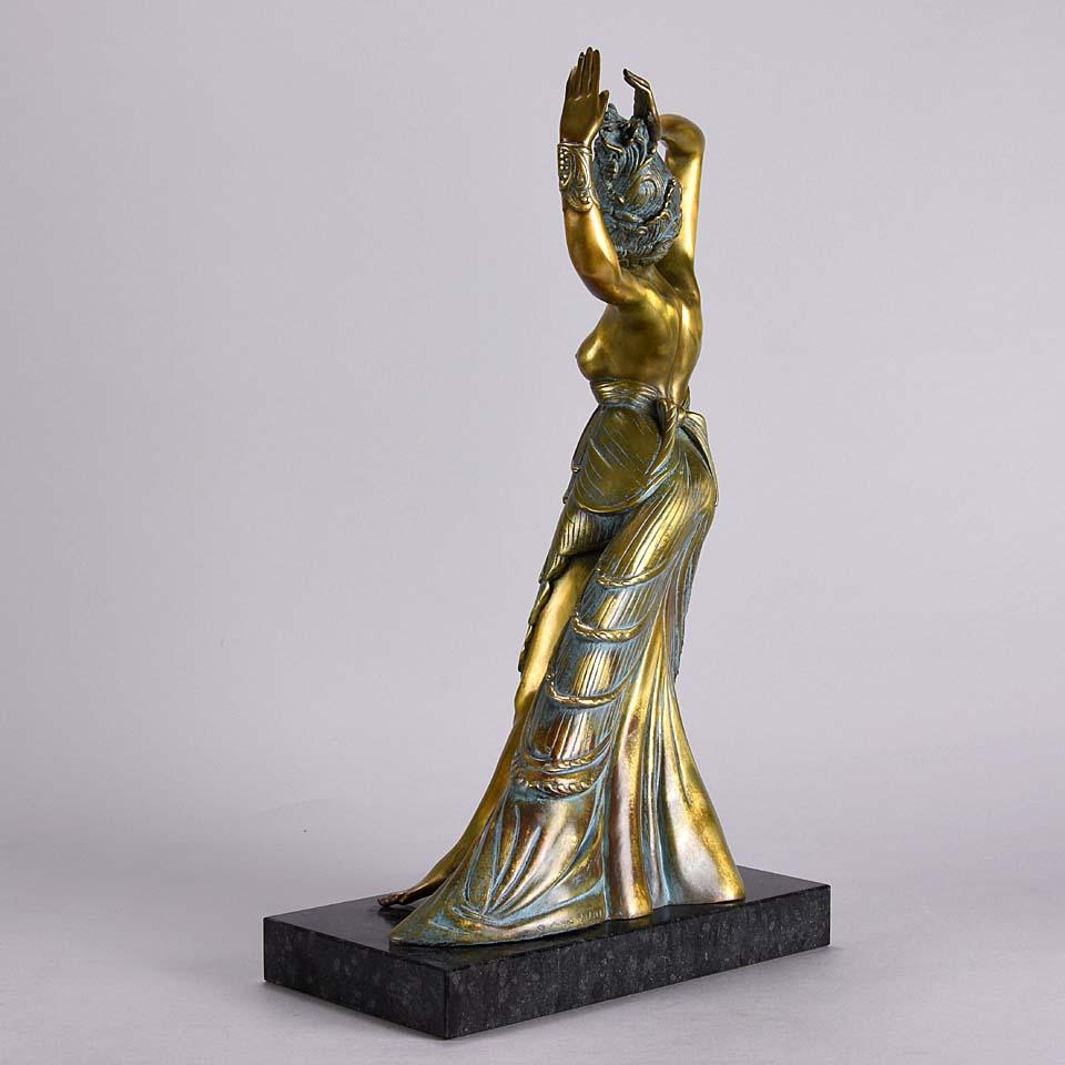 Limited Edition Austrian Cold Painted Bronze Figure 'Salome' by Ernst Fuchs In Excellent Condition In London, GB