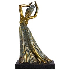 Figure autrichienne en bronze peinte à froid « Salon » en édition limitée d'Ernest Fuchs