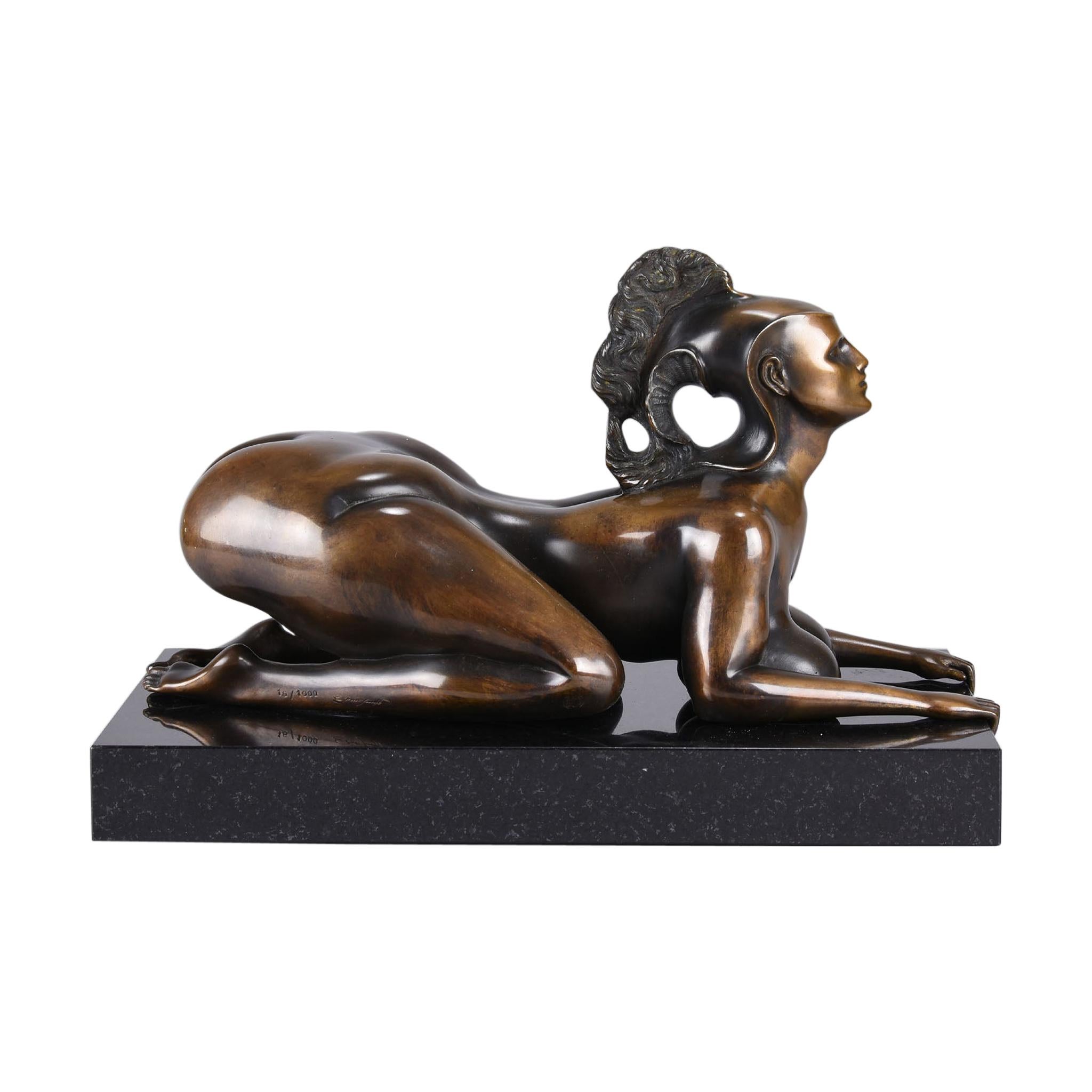 Limited Edition Austrian Bronze Figure 'Sphinx' by Ernst Fuchs