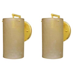 Limited Edition Battuto Smoked Frosted Murano Sconces