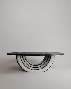 Limited Edition, Black and White Marble Heart Aïmi Dining Table, Esther Knopfler