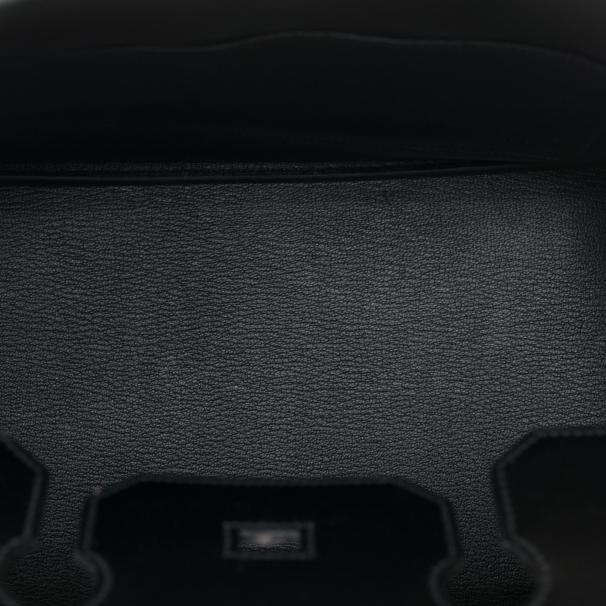Limited Edition Black Calf Box Leather Birkin 35, Guilloché Palladium Hardware 2