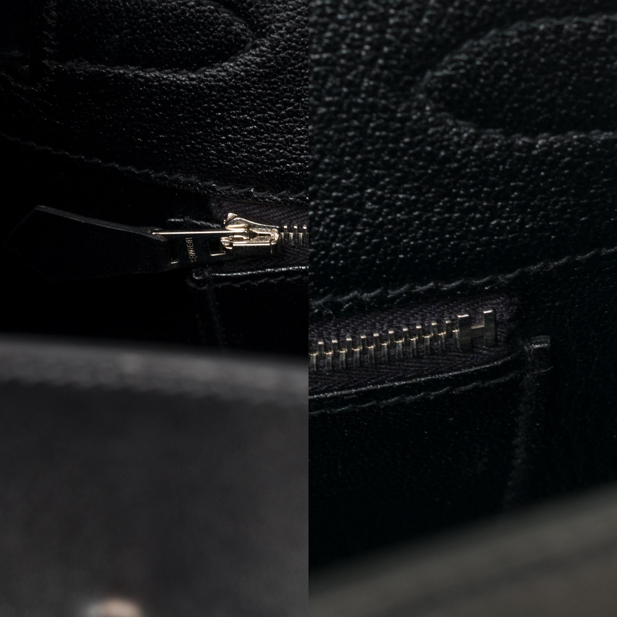 Limited Edition Black Calf Box Leather Birkin 35, Guilloché Palladium Hardware 3