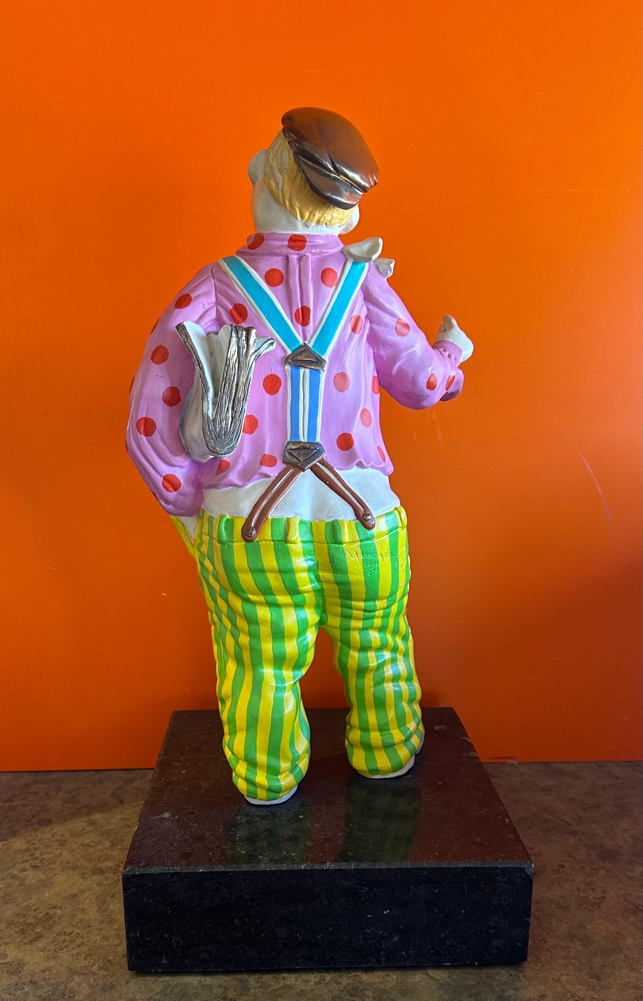 20th Century Limited Edition Bronze Clown Sculpture Entitled 