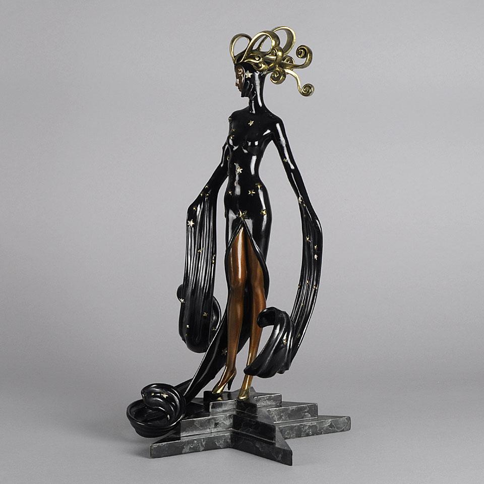 Limitierte Auflage der Bronzefigur „Bal Tabarin“ von Erté im Angebot 1