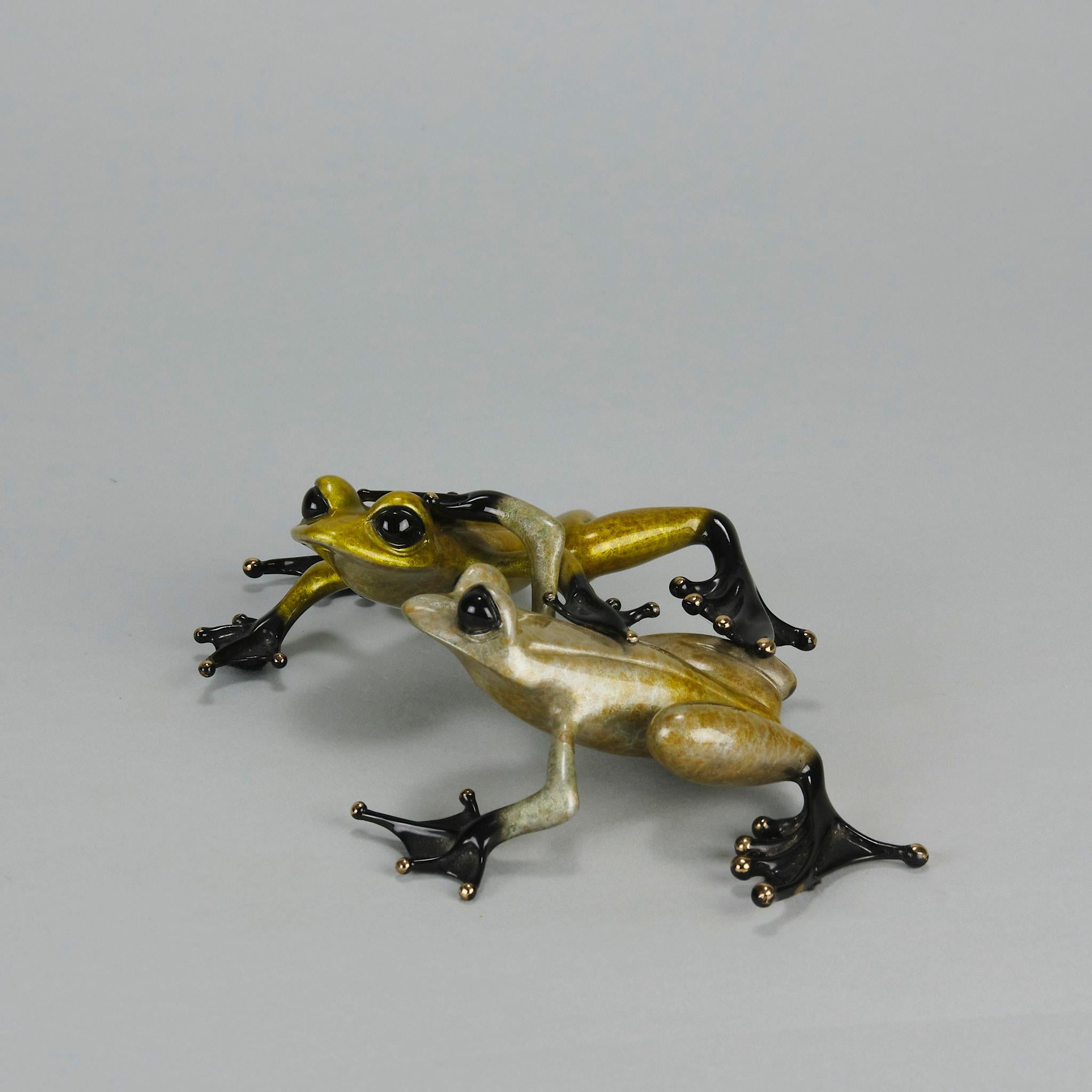 Modern Limited Edition Bronze Frogs entitled 