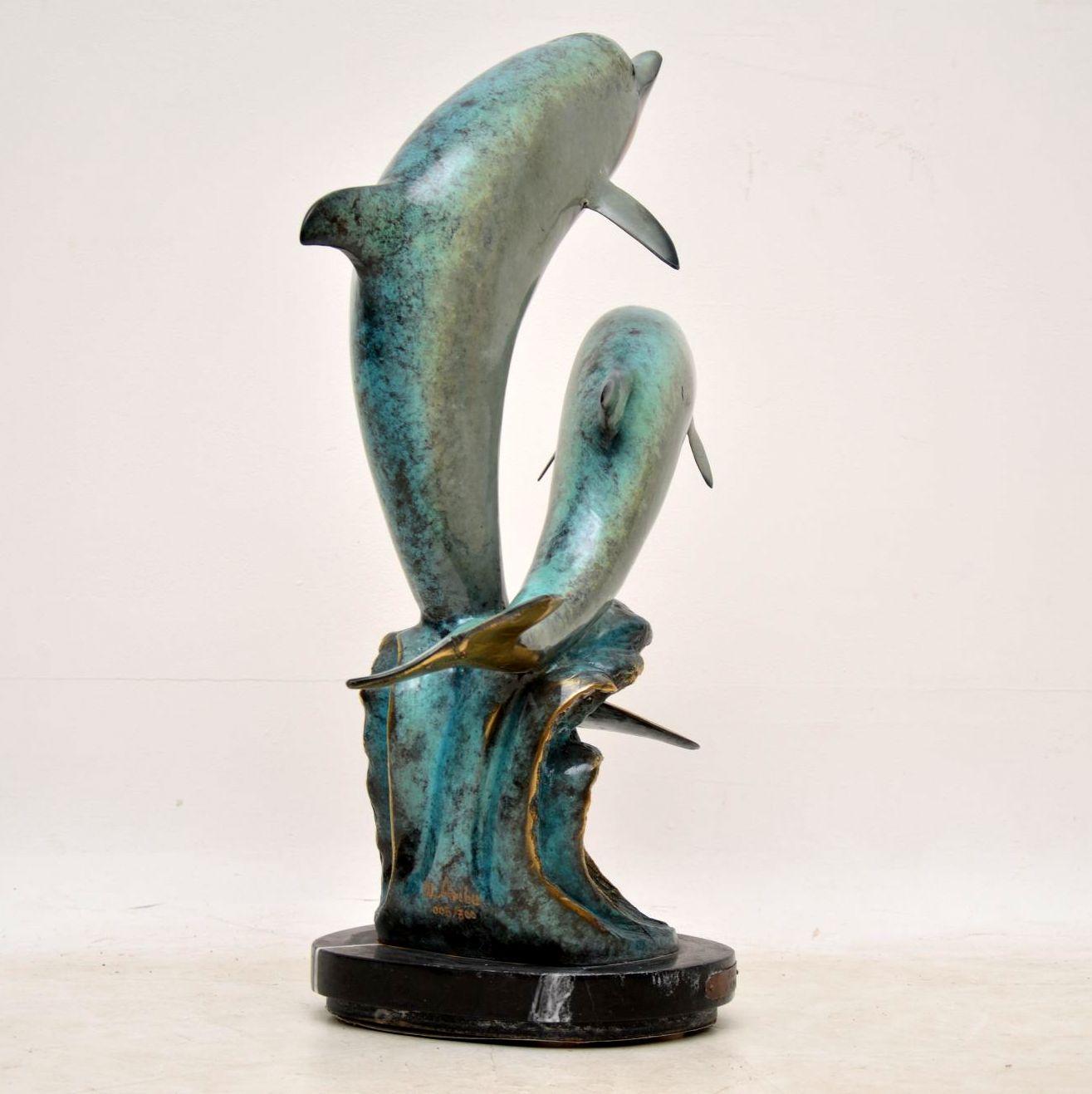 Limited Edition Bronze Sculpture by W. Aribu, “Pals 1” 005/300 3