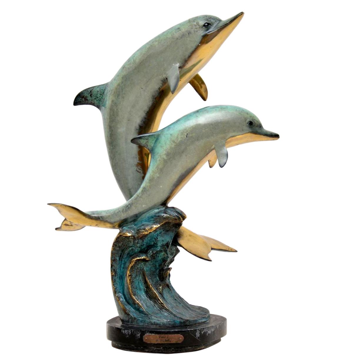 Limited Edition Bronze Sculpture by W. Aribu, “Pals 1” 005/300