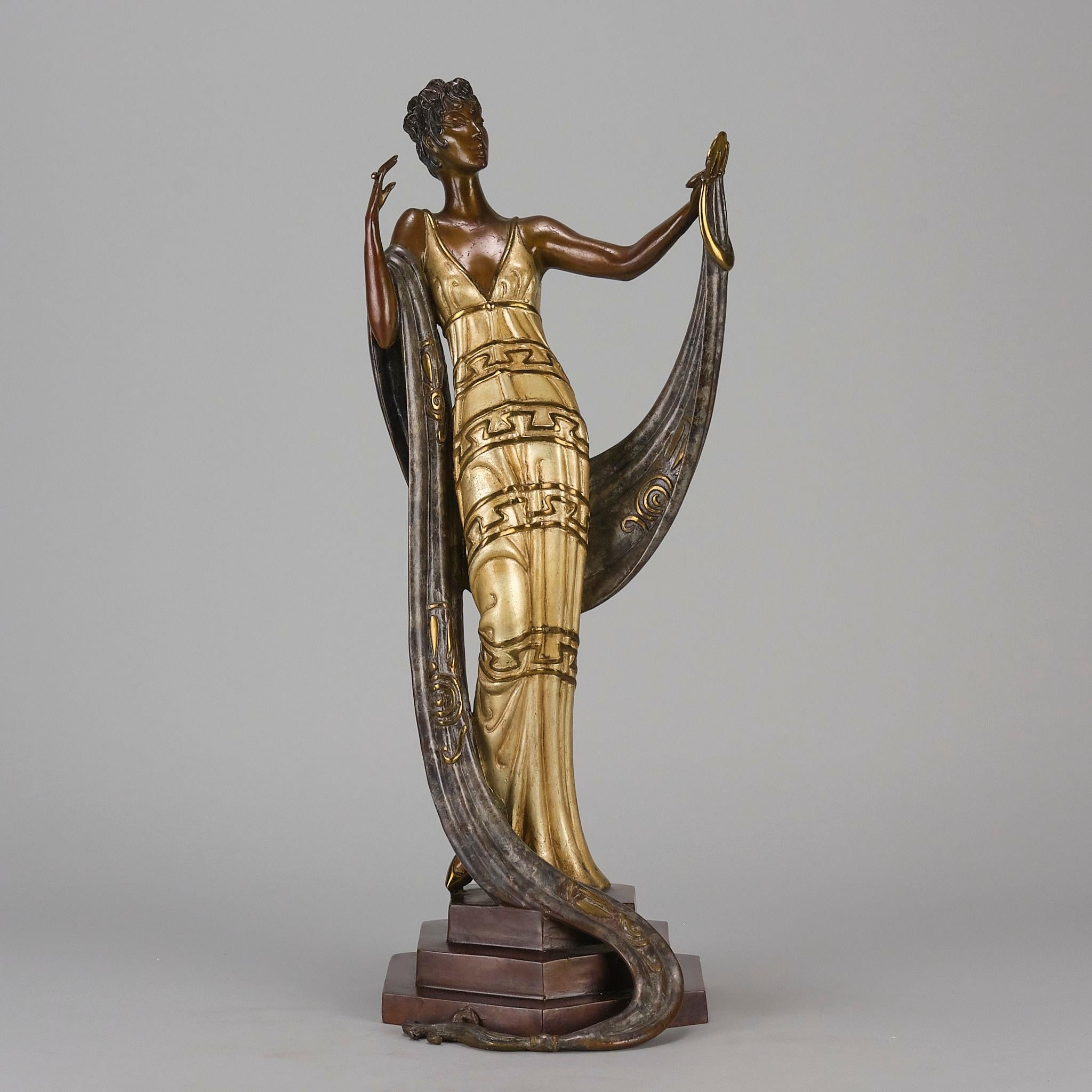 Art Déco Scultura in bronzo in edizione limitata intitolata 