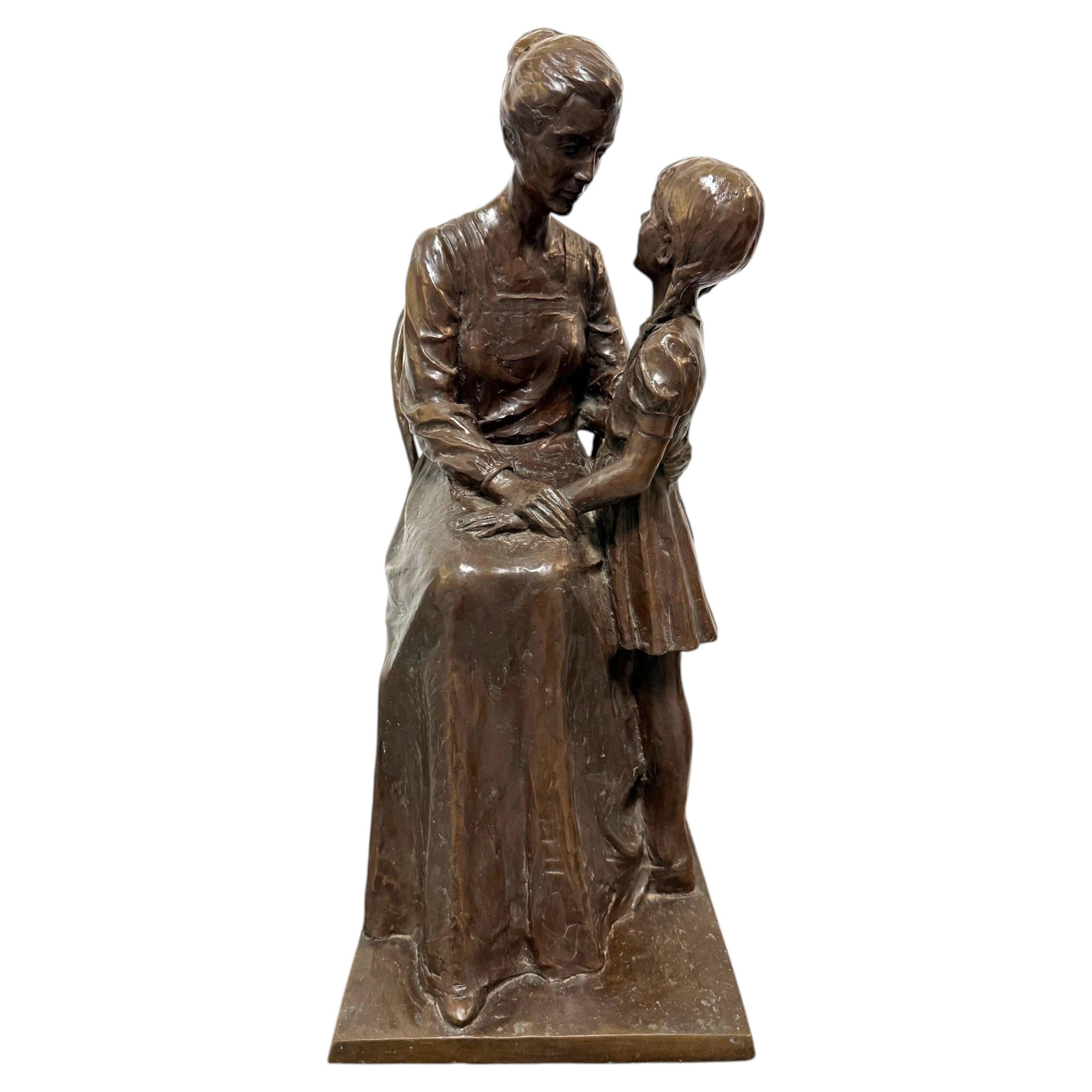 Scultura in bronzo in edizione limitata “Quiet Talk” di Dennis Smith, 1978, n. 13/30 in vendita