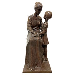 Limited Edition Bronze Sculpture 'Quiet Talk' by Dennis Smith, 1978 13/30