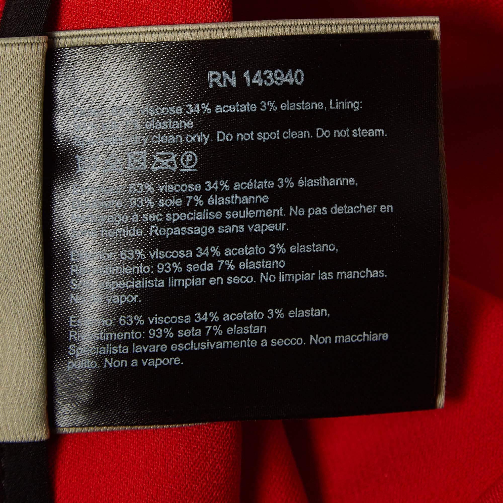 Limited Edition by Roland Mouret Bright Red Stretch Crepe Erskin Dress L For Sale 1
