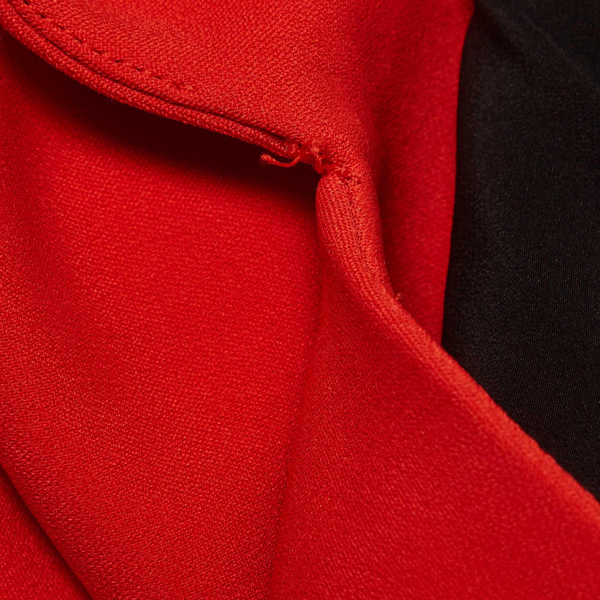Limited Edition by Roland Mouret Bright Red Stretch Crepe Erskin Dress L For Sale 2