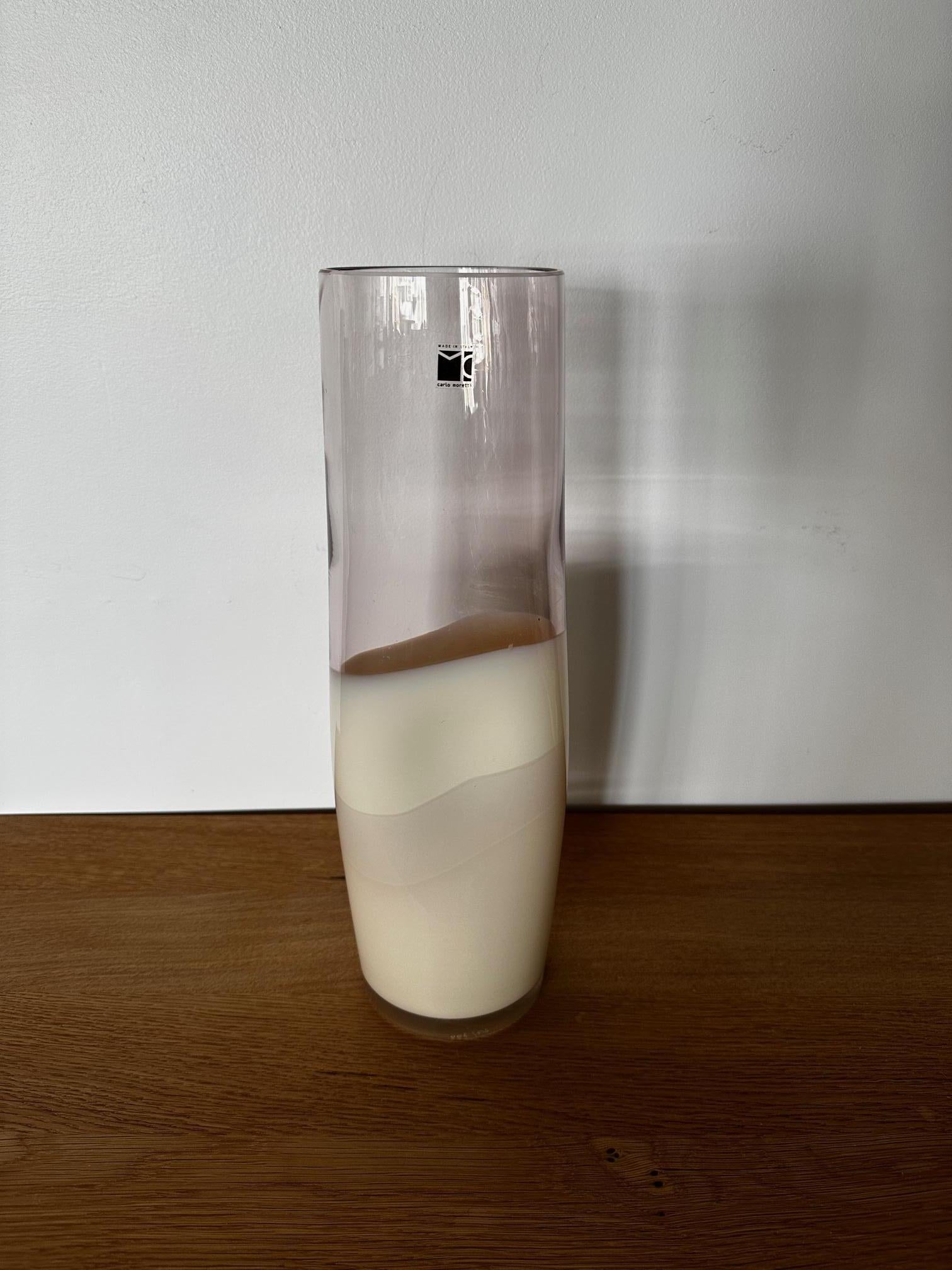Italiano Vaso in vetro italiano in edizione limitata di Carlo Moretti in vendita