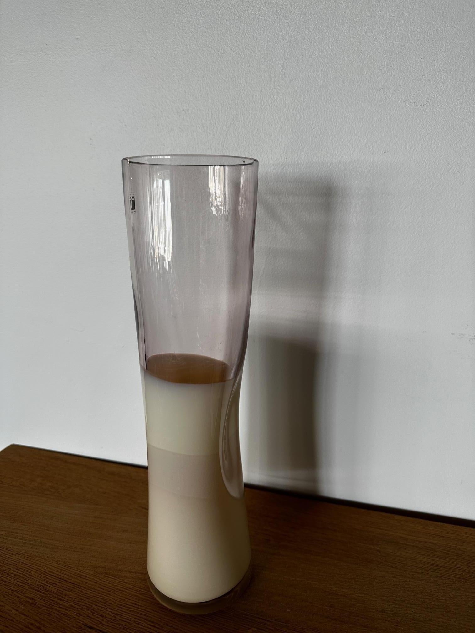 Limited Edition Carlo Moretti Italian Glass Vase For Sale 1