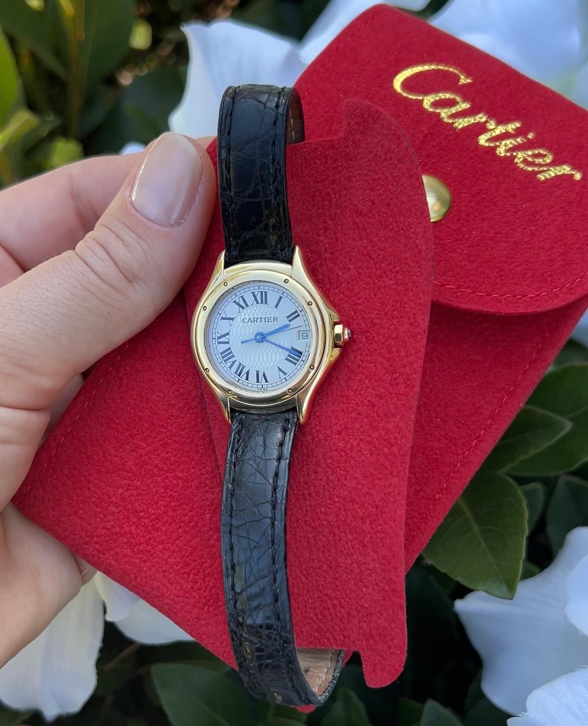 It comes with the Authenticity Certificate by GIA GG/AJP & Travel Pouch
Condition: Excellent
Brand: Cartier
Model: Panthere
Limited Edition 014/150
Reference Number: 11711
Circa 1997
Movement: Quartz
Caliber: 87.06
Case Size: 26.5 mm
Metal: 18K