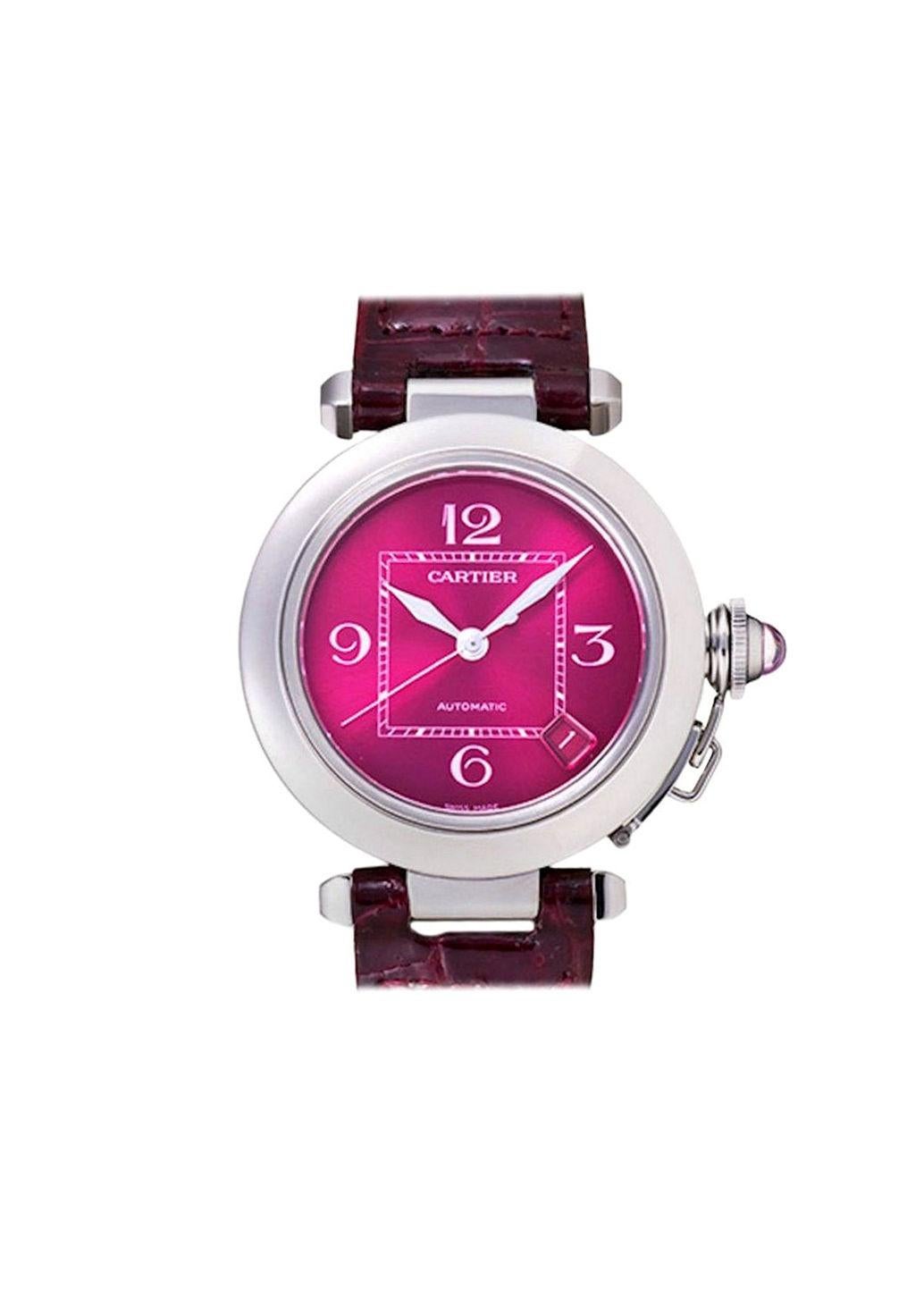 purple cartier watch