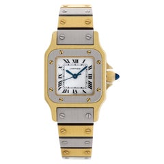 Retro Limited Edition, Cartier Santos Ladies Watch in 18k White and Yellow Gold