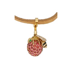 Limited Edition Cartier Sapphire, Tsavorite and Rubellite Bee & Berry Charm