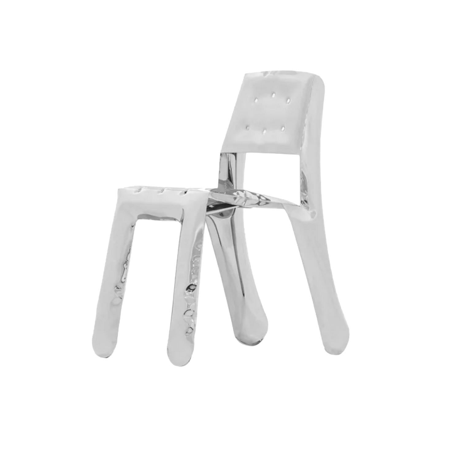 Modern In Stock in Los Angeles, Limited Edition Chair in Polished Stainless Steel
