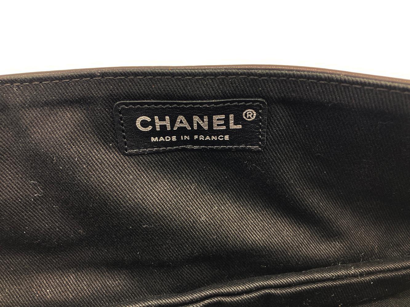Limited Edition Chanel Black Leather Crystal Grommet Clutch 6