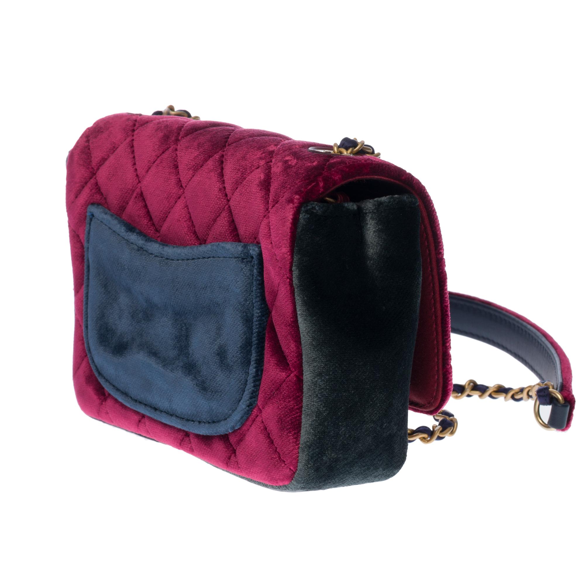 chanel velvet camellia bag