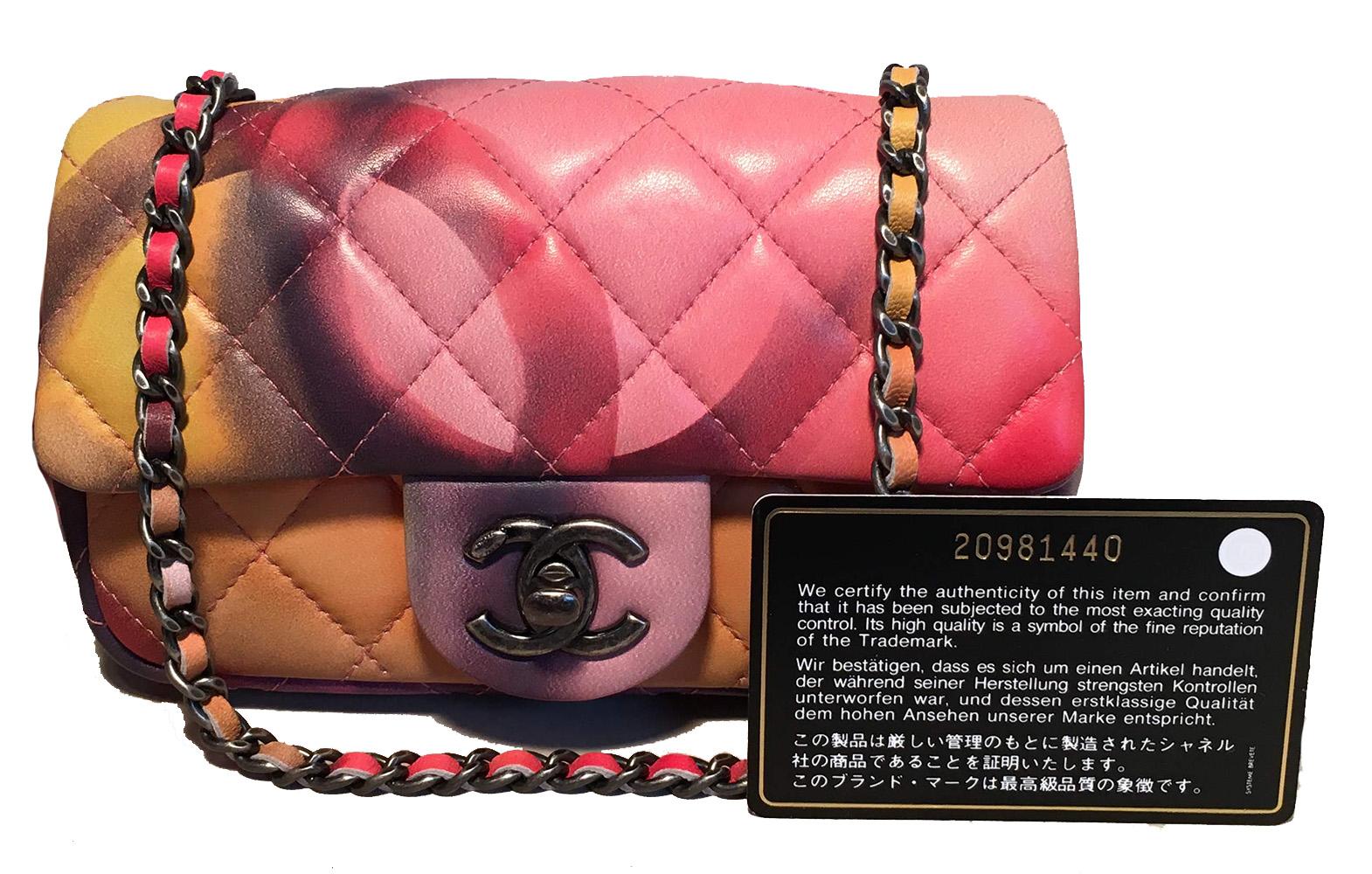 LIMITED EDITION Chanel Flower Power Small Classic Flap Shoulder Bag 2