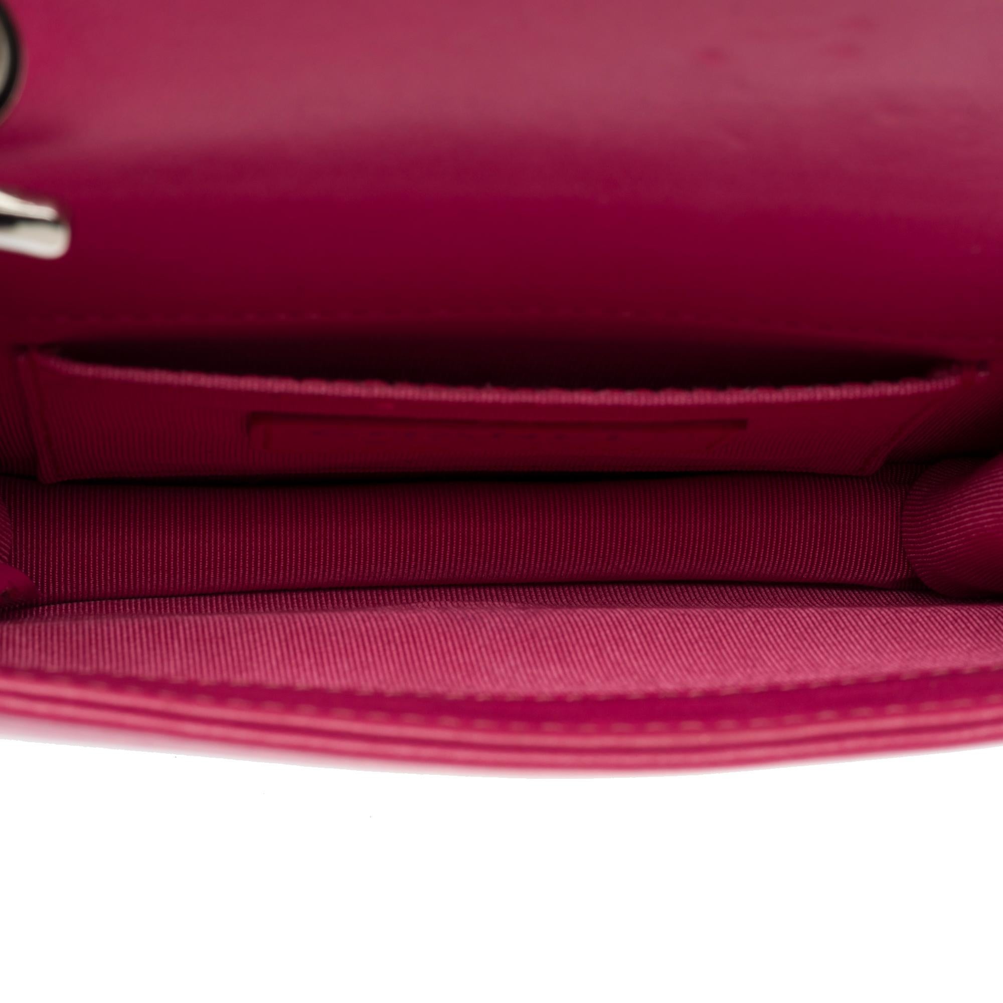 Women's Limited edition Chanel Mini shoulder flap bag lego in Pink & Orange leather, SHW