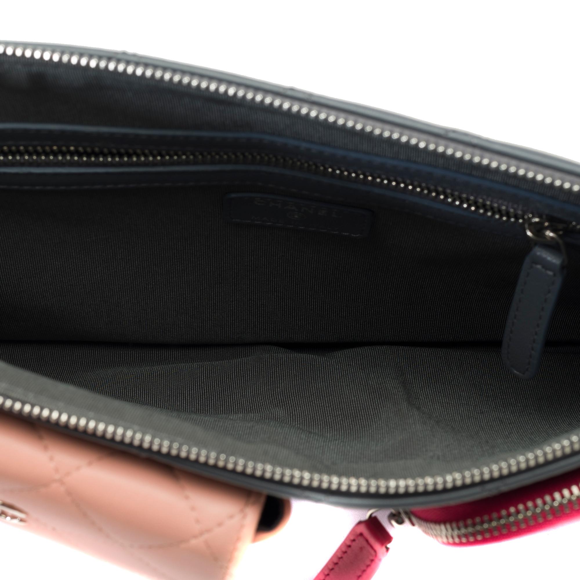 Limited Edition Chanel Pouch/Clutch in multicolor quilted leather, SHW For Sale 4
