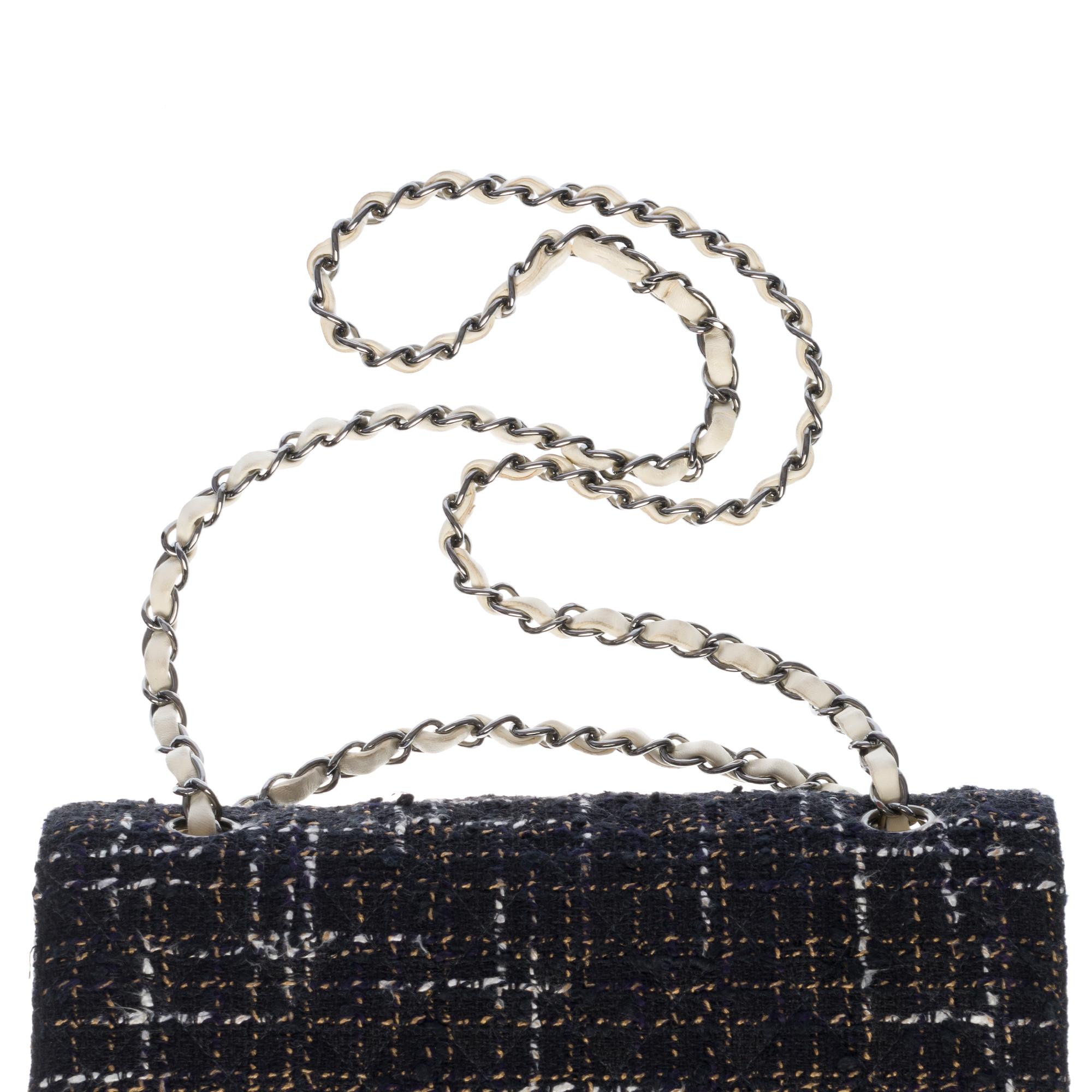 Women's Limited Edition Chanel Timeless Shoulder bag in black & white Tweed with SHW