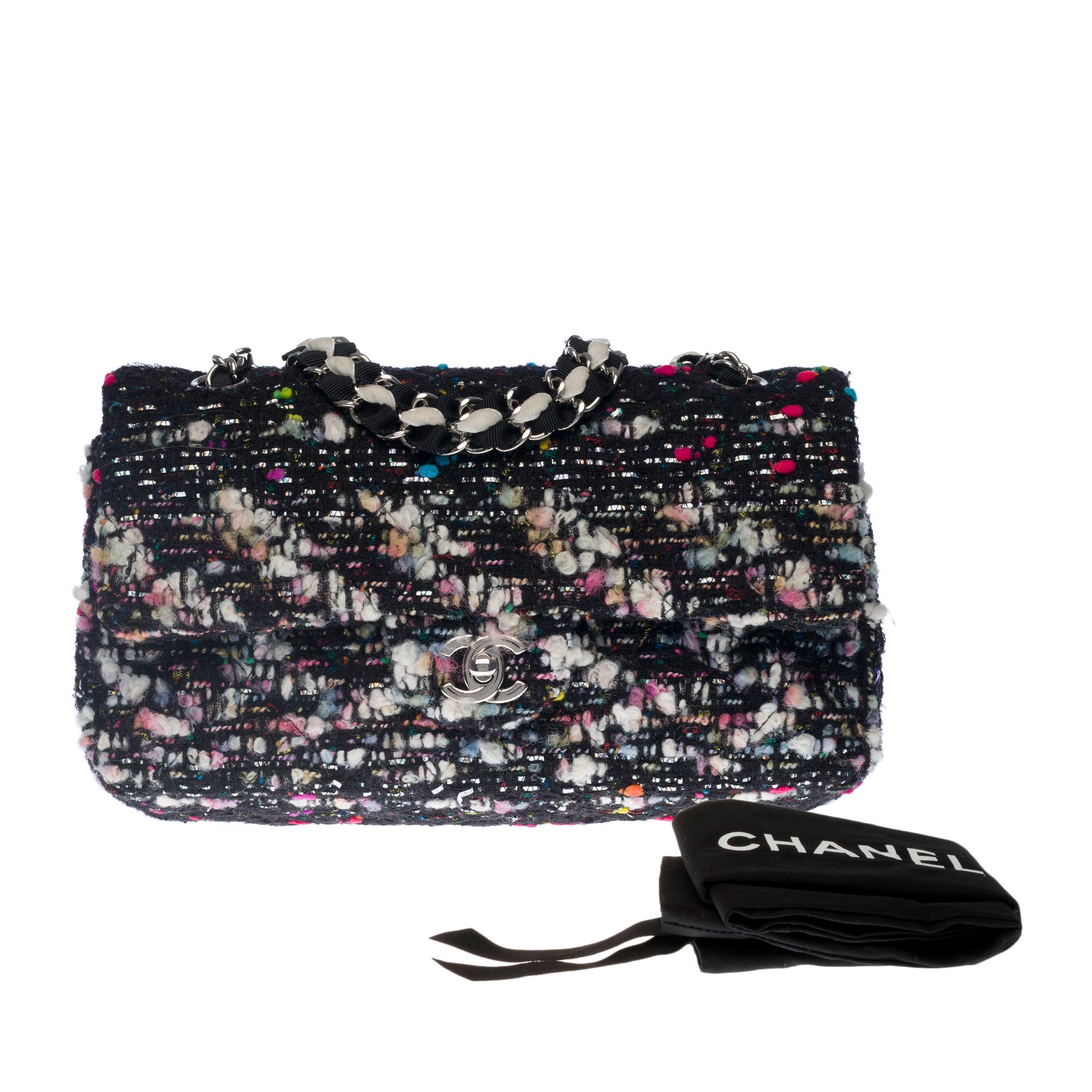 Limited Edition Chanel Timeless Shoulder bag in Multicolor Tweed with SHW 7
