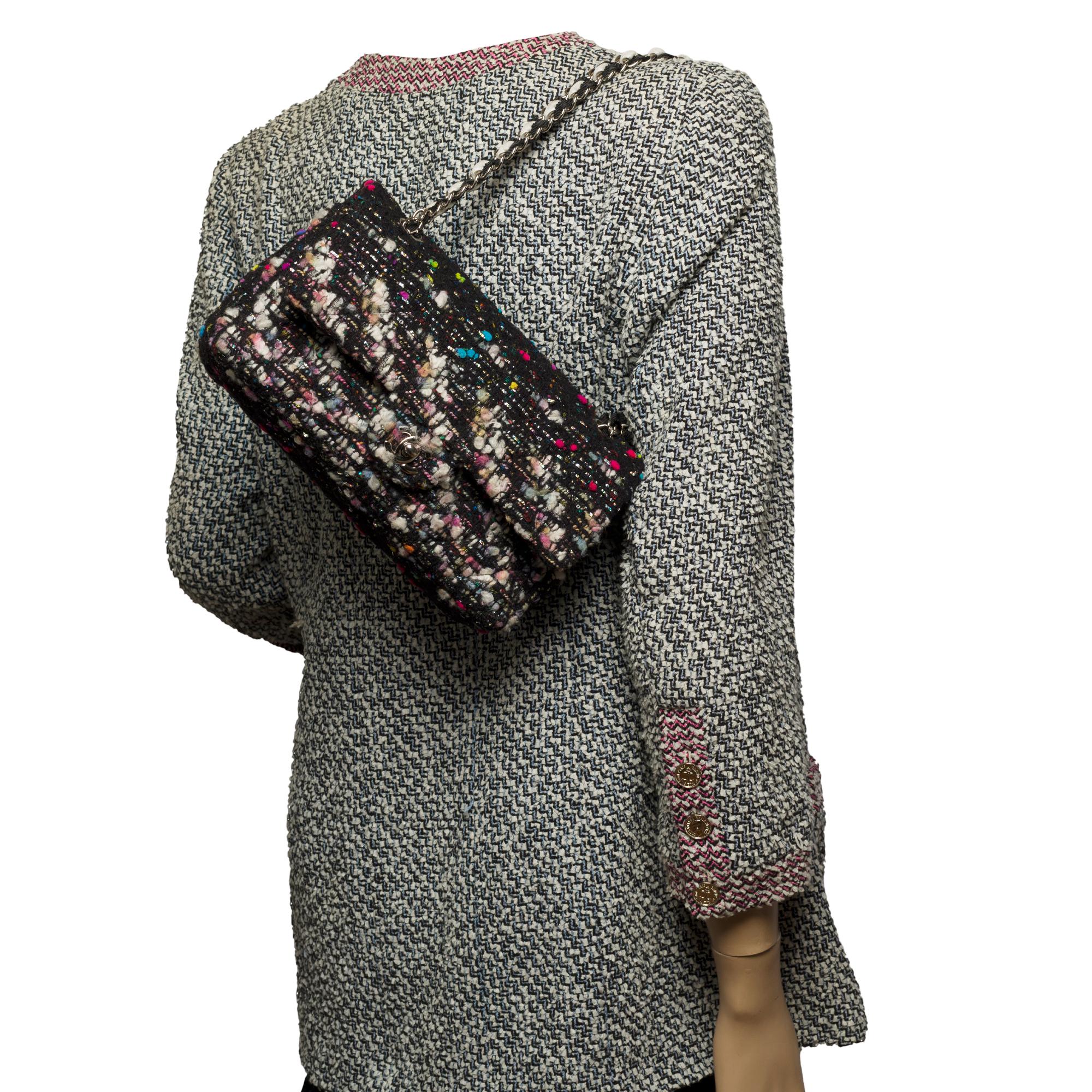 Limited Edition Chanel Timeless Shoulder bag in Multicolor Tweed with SHW 8