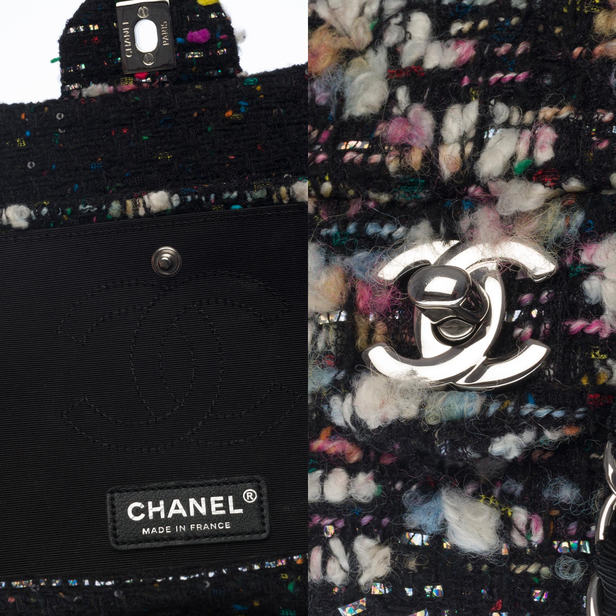 Limited Edition Chanel Timeless Shoulder bag in Multicolor Tweed with SHW 1