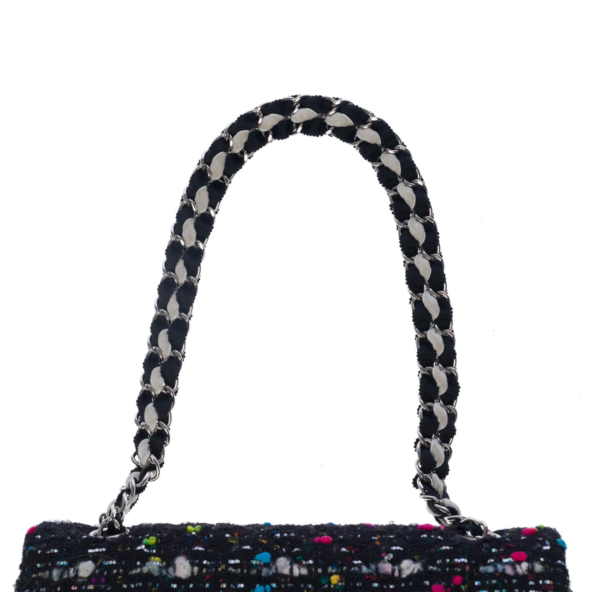 Limited Edition Chanel Timeless Shoulder bag in Multicolor Tweed with SHW 4