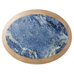 Limitierte Auflage Charlotte Perriand Monta, Couchtisch mit blauer Granitplatte, neu
