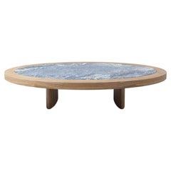 Tavolino da caffè Monta di Charlotte Perriand in edizione limitata, piano in granito blu, &New