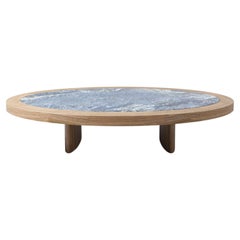 Limitierte Auflage Charlotte Perriand Monta, Couchtisch mit blauer Granitplatte, neu