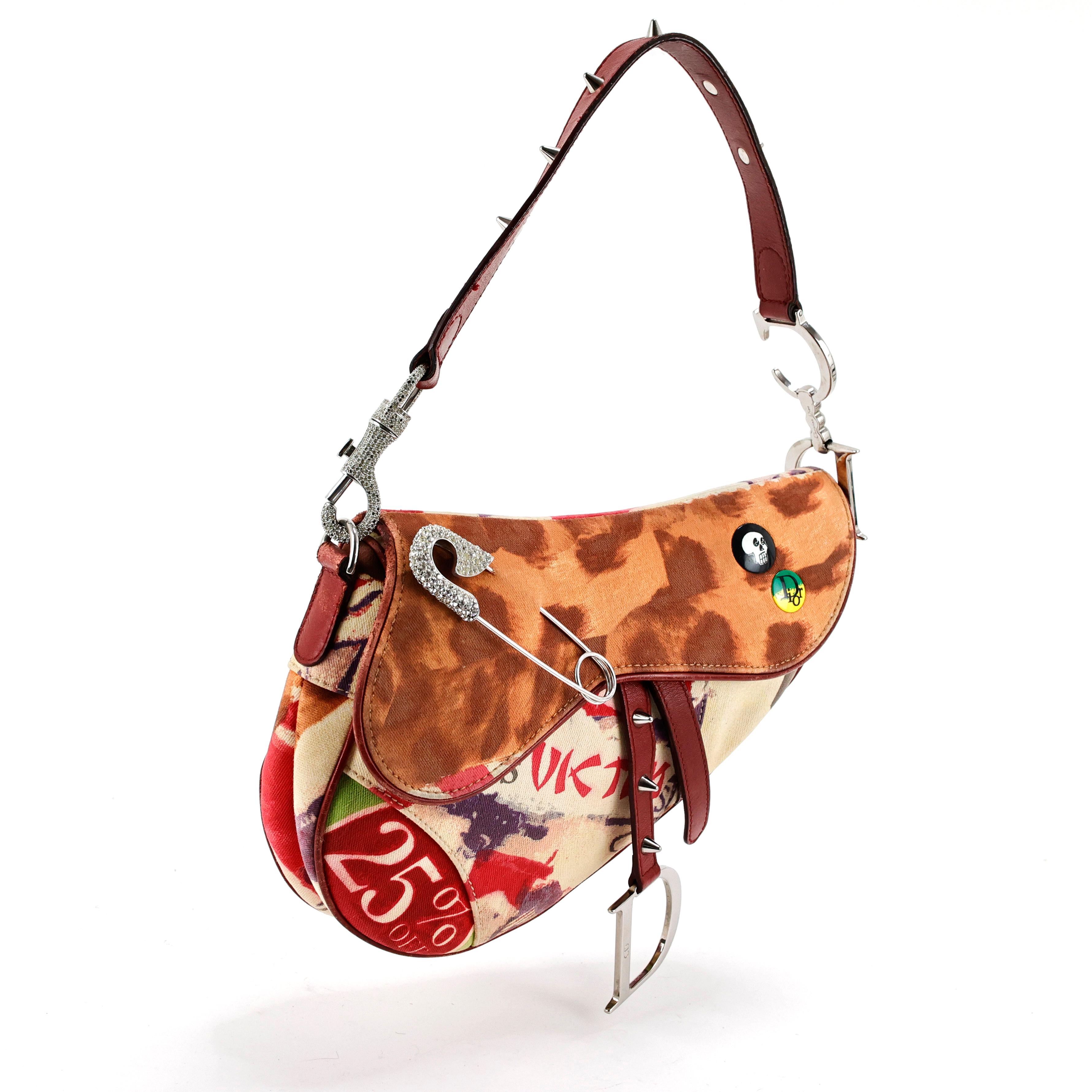 Beige Limited Edition Christian Dior by John Galliano Victim Saddle Bag