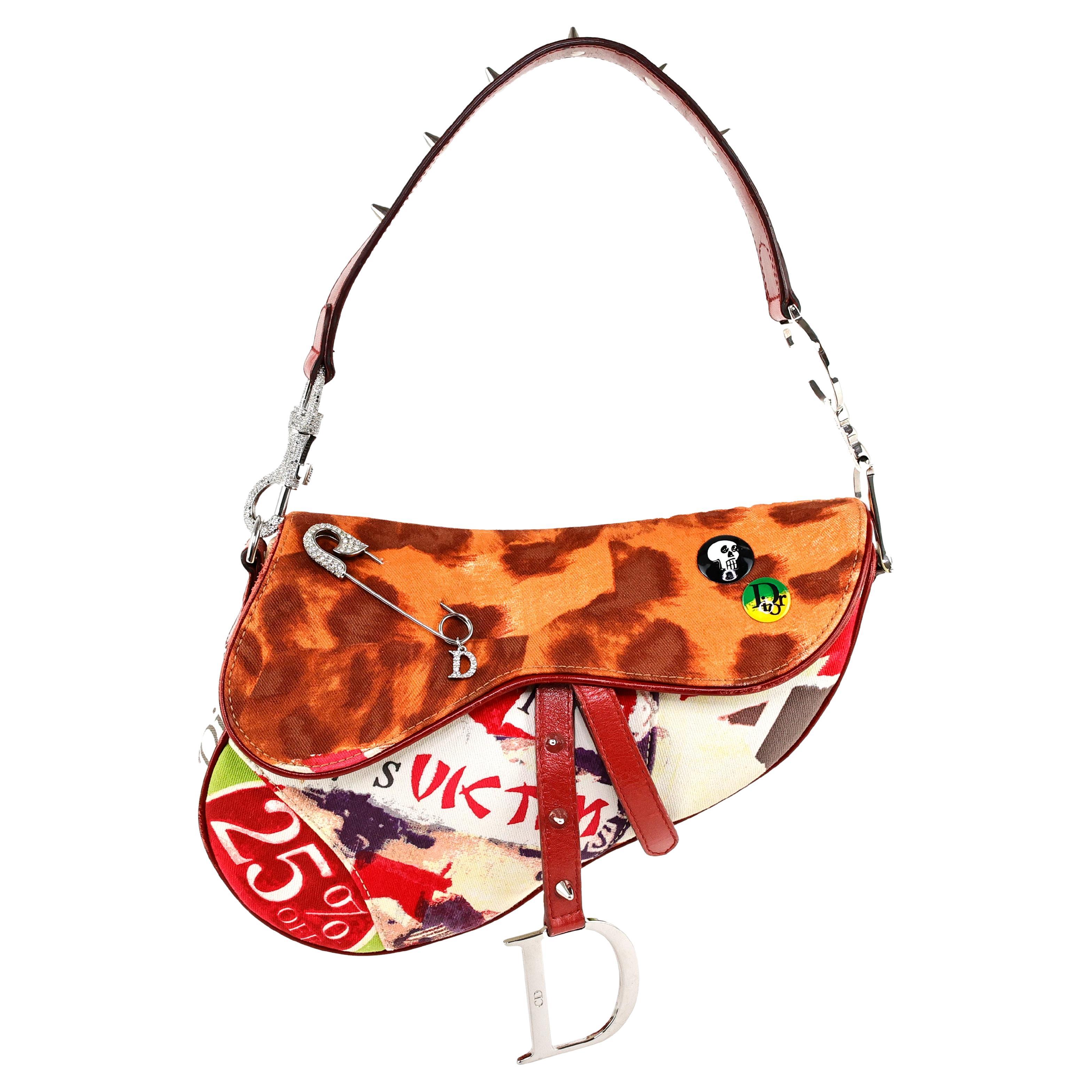 Limited Edition Christian Dior by John Galliano Victim Saddle Bag For Sale