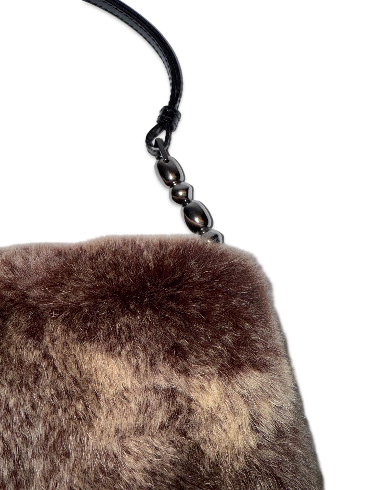 Limited edition Christian Dior fur hobo bag For Sale 1