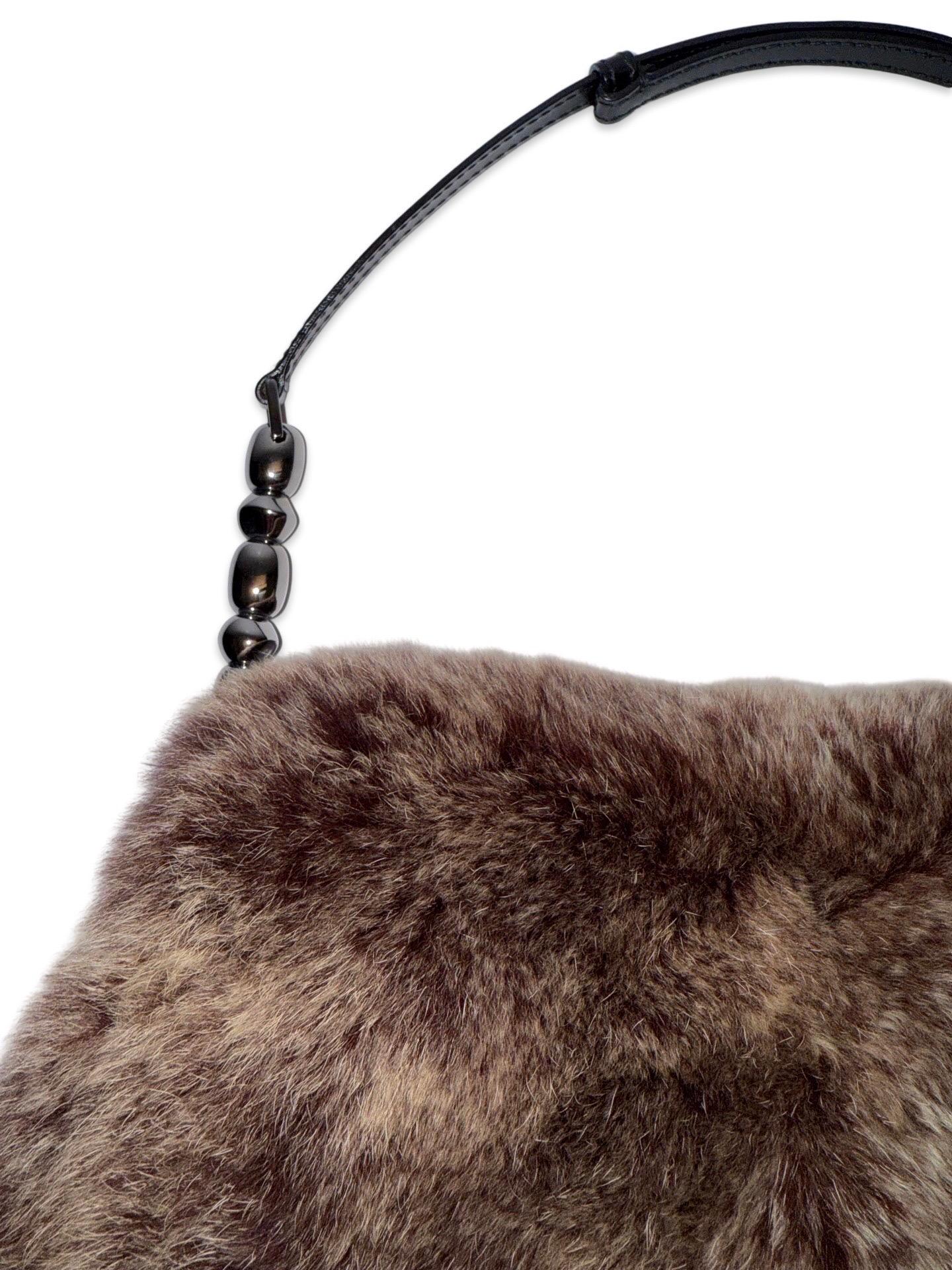 Limited edition Christian Dior fur hobo bag For Sale 2