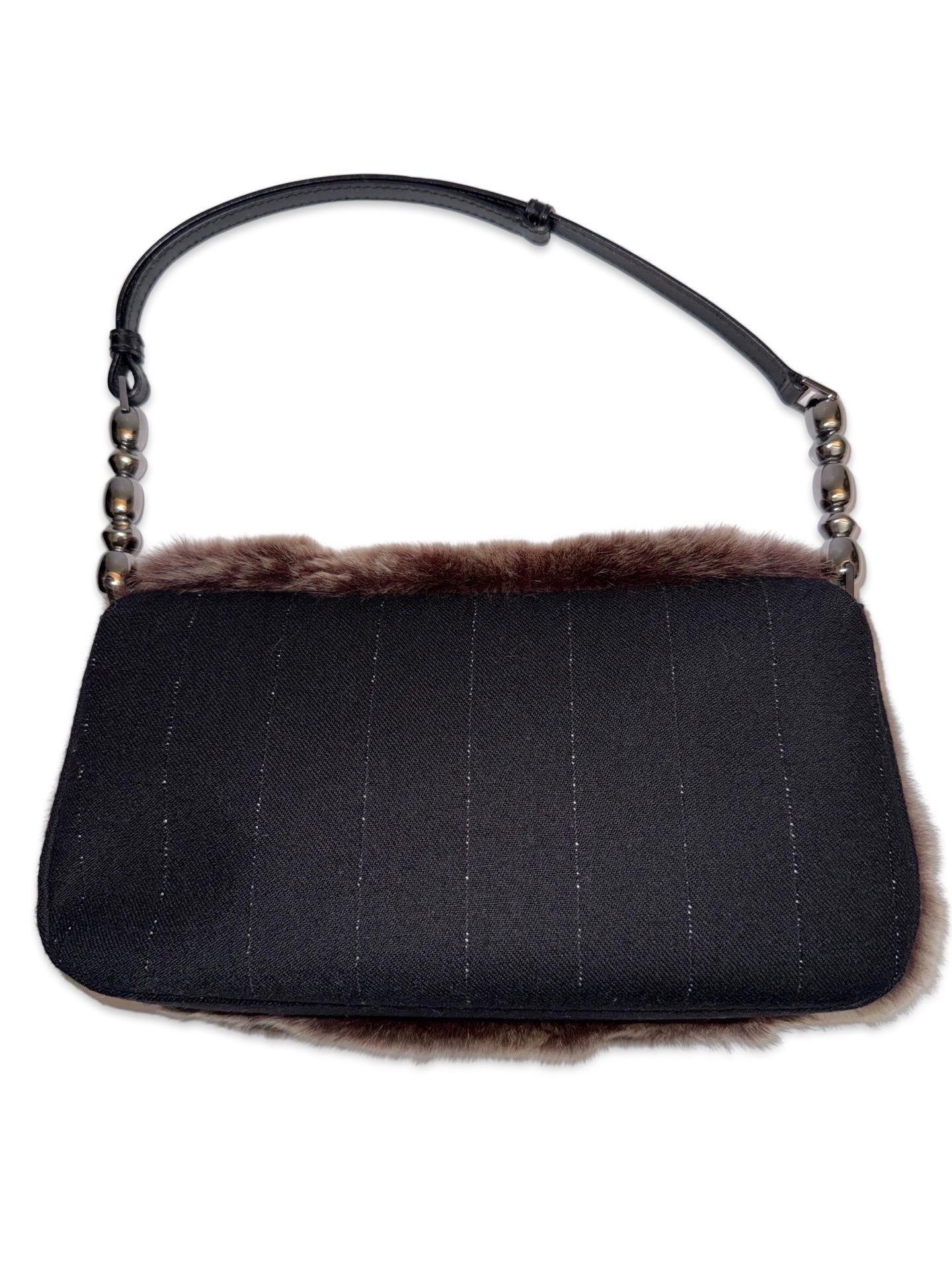 Limited edition Christian Dior fur hobo bag For Sale 3